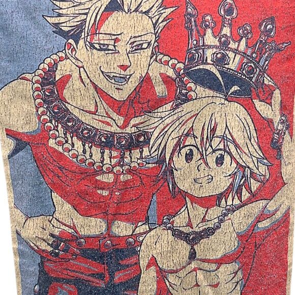 Anime T-Shirt Unisex Propaganda - Seven Deadly Sins Ban & Meliodas Size M #90 - Picture 2 of 5